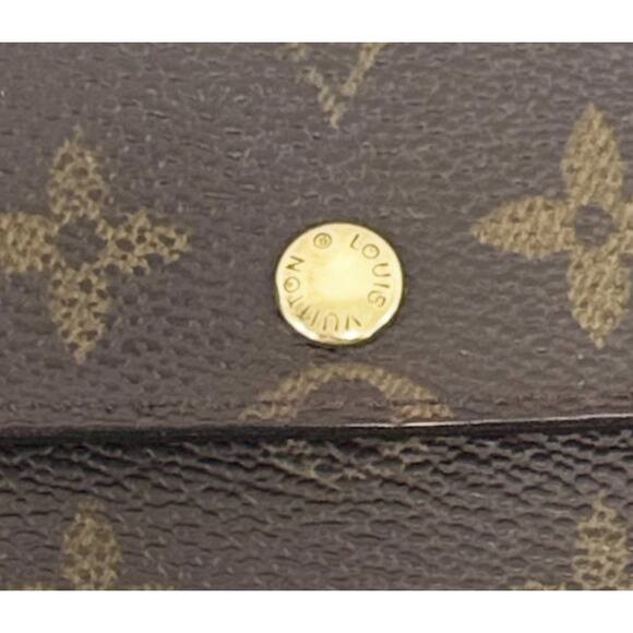 Louis Vuitton Monogram Portefeuille Sarah Long Wallet Brown Vintage - Picture 4 of 9